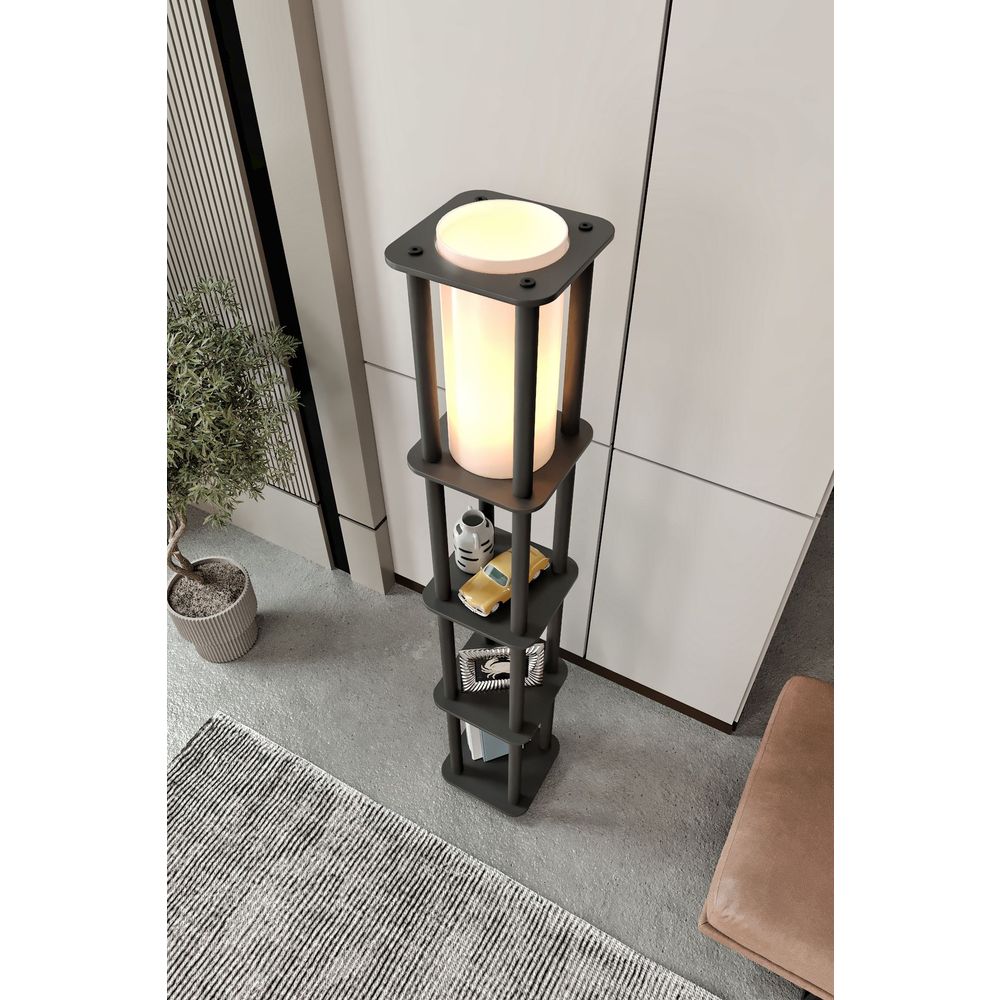 Podna Lampa Estantes Square - Crna slika 3