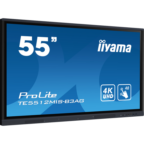 IIyama TE5512MIS-B3AG is an exceptional 4K UHD interactive display designed by iiyama to enhance collaboration, communication, and engagement. With key features like Zero Airgap LCD screen eliminating parallax, PureTouch-IR, iiWare 10 with Android 11. slika 2