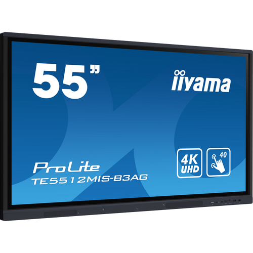 IIyama TE5512MIS-B3AG is an exceptional 4K UHD interactive display designed by iiyama to enhance collaboration, communication, and engagement. With key features like Zero Airgap LCD screen eliminating parallax, PureTouch-IR, iiWare 10 with Android 11. slika 2