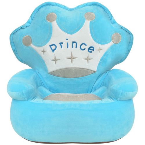 Plišana dječja fotelja s natpisom Prince plava slika 6