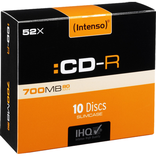 (Intenso) CD-R 700MB (80 min.) pak. 10 komada Slim Case - CD-R700MB/10Slim slika 1