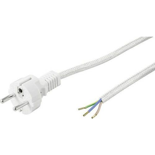 Basetech 611998 struja priključni kabel  bijela, siva 3.00 m slika 1