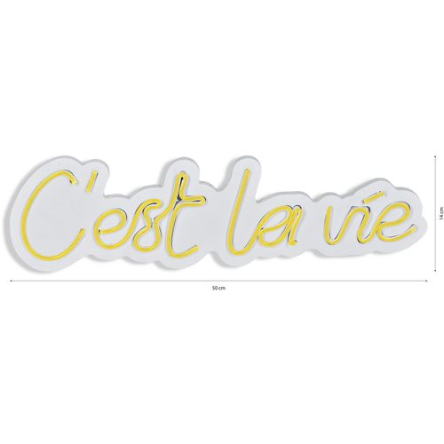 Wallity Ukrasna plastična LED rasvjeta, C'est La Vie - Yellow slika 7