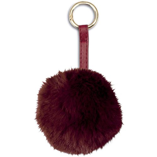 Burgundy Pompom plush hey chain slika 1