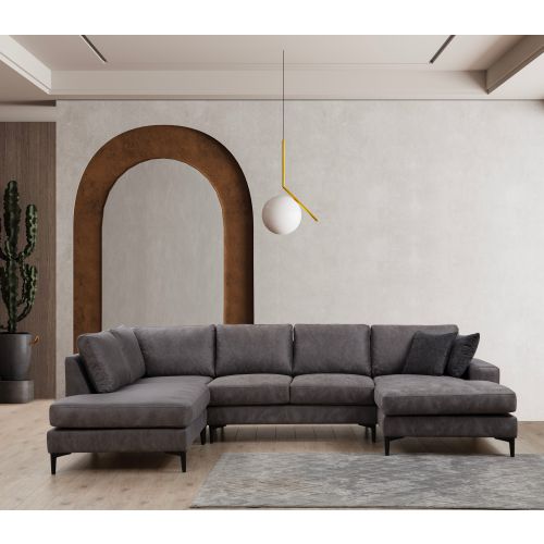 Atelier Del Sofa Kutna garnitura, Antracit, Porto Corner (EOT-C-02-CHL) - Anthracite slika 1