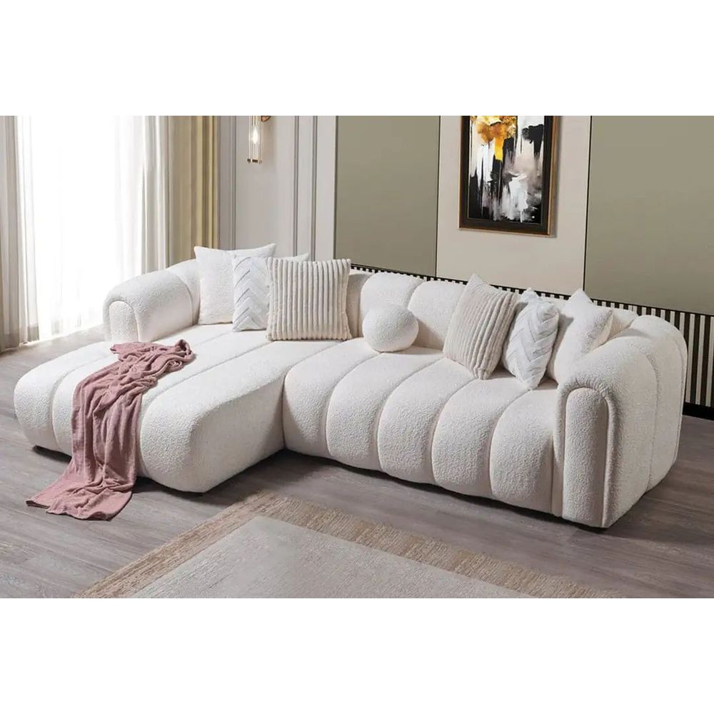 Ugaona Sofa N-Line Left - Bijela Boja slika 1