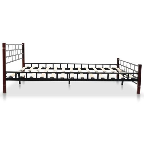 275648 Bed with Memory Foam Mattress Black Metal 160x200 cm(246736+241075) slika 35