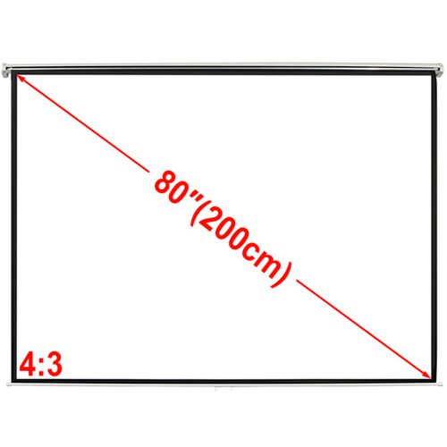 Projekcijsko platno 160 x 123 cm, Stropno, Matirano bijelo, 4:3 slika 19