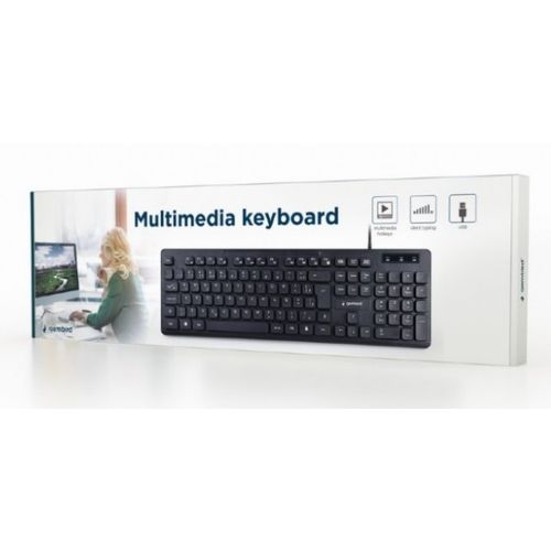 KB-MCH-04 * Gembird Multimedijalna tastatura, chocolate, USB, US layout, Slim black (399) slika 2