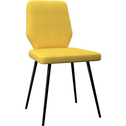 Blagovaonske stolice od tkanine 4 kom žute slika 2