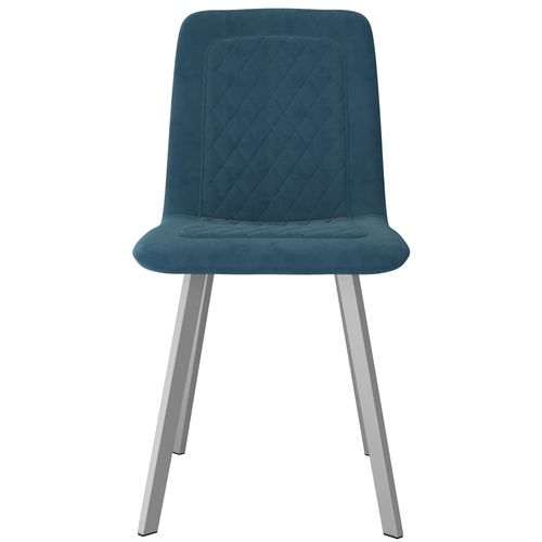 Blagovaonske stolice 4 kom plave baršunaste slika 30