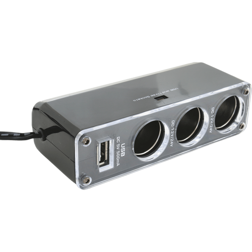 SAL Auto razdjelnik sa USB punjačem, 3 x 12-24 V, USB 5V - SA 023 slika 1