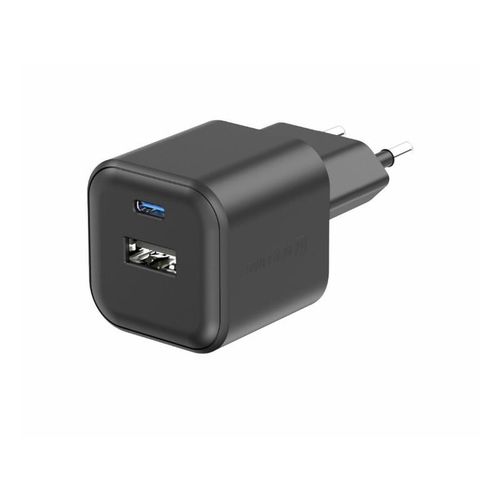 SWISSTEN punjač za AC220, GaN, 35W, 1xUSB-C, 1xUSB-A, 1A, crni slika 2