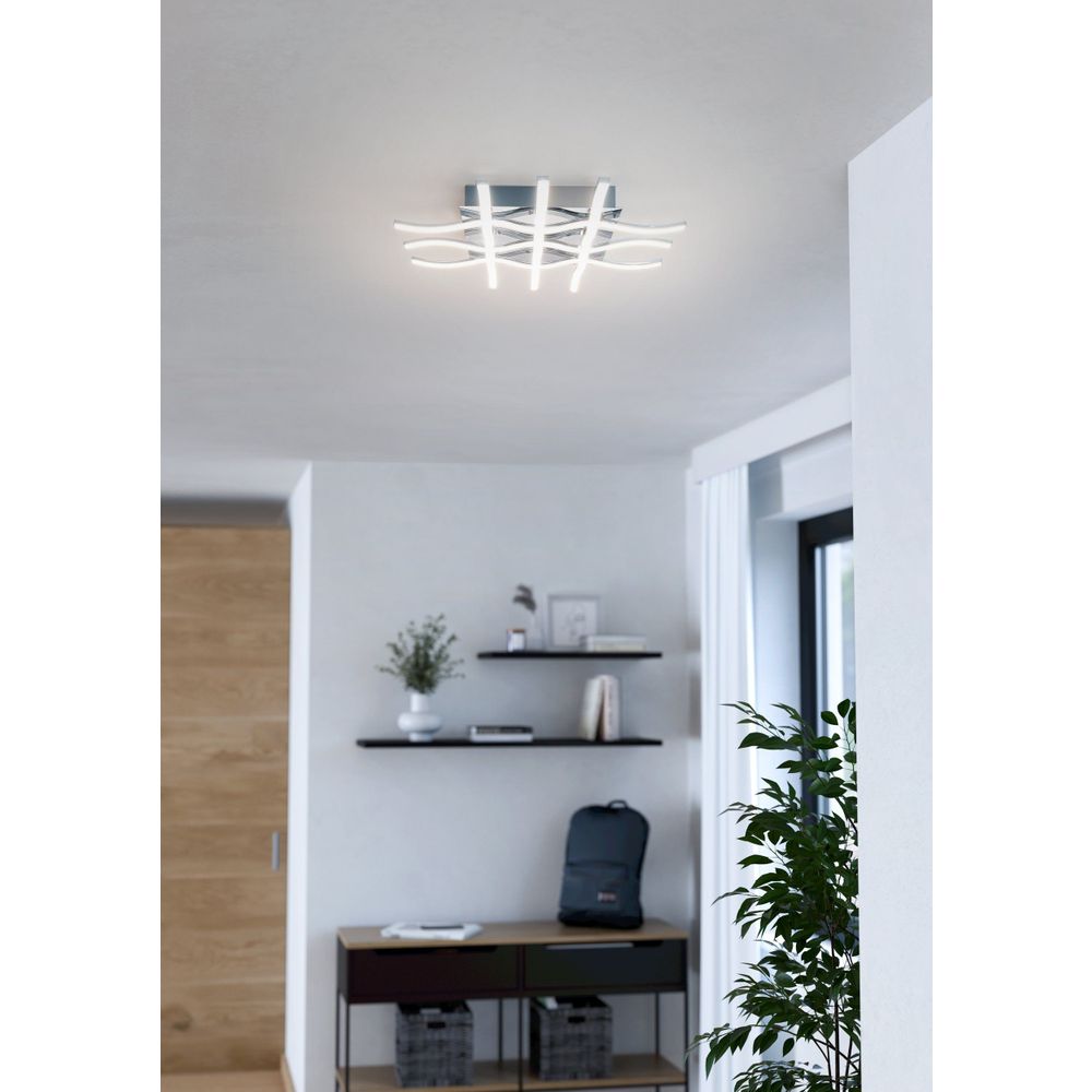 Eglo Lasana 1 Plafonjera sa LED Osvjetljenjem, 36W, D500, Aluminijum/Krom, Bijela slika 8