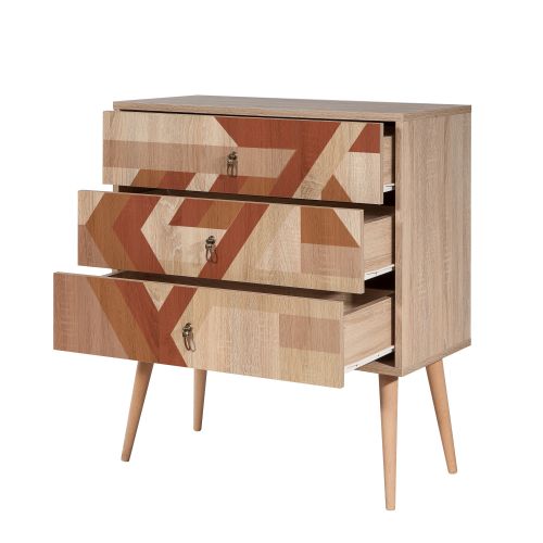 City Trio Flow Multicolor Dresser slika 3