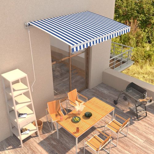 Tenda na automatsko uvlačenje 350 x 250 cm plavo-bijela slika 49