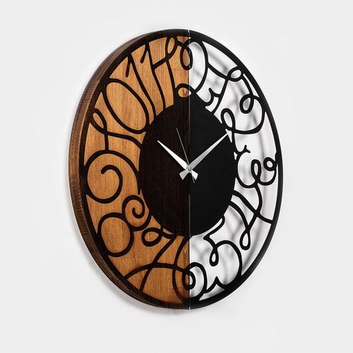 Wallity Ukrasni drveni zidni sat, Wooden Clock - 55 slika 6