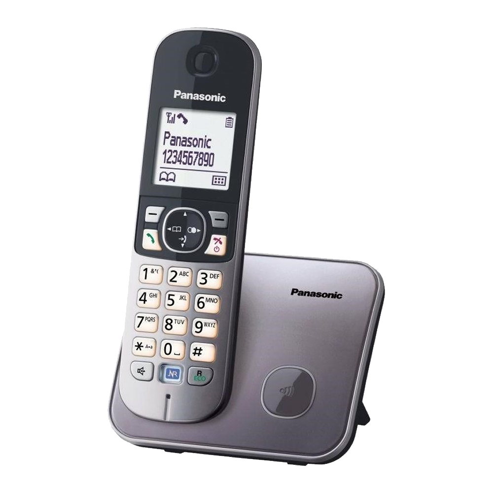 PANASONIC telefon bežični KX-TG6811FXM metalik sivi slika 1