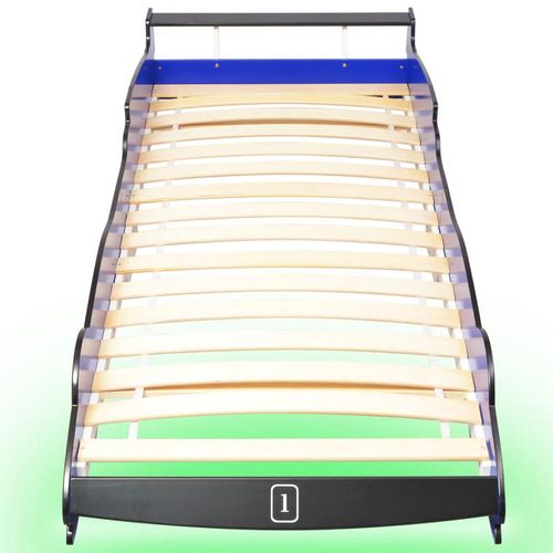 Dječji krevet u obliku trkaćeg automobila LED 90 x 200 cm plavi slika 22