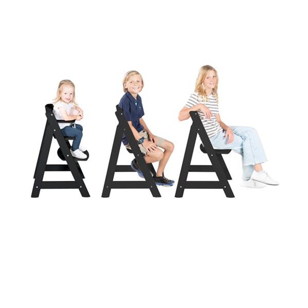 Roba Kids Drvena hranilica za bebe Sit Up Flex, Crna slika 3