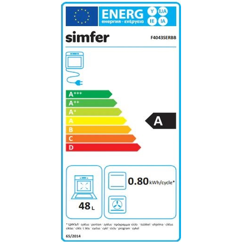 Simfer samostojeći štednjak 4043 SERBB slika 2