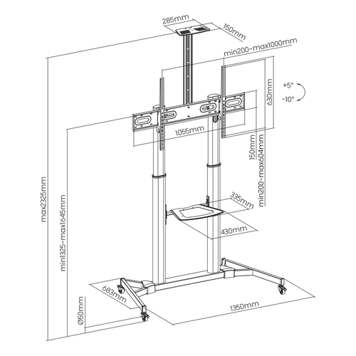 SBOX podni stalak za TV FS-3610  slika 7