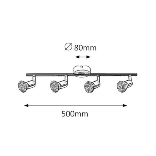 Rabalux Norton LED 3W GU10 4x50W Spot rasveta slika 2