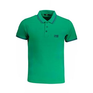 CAVALLI CLASS MEN'S GREEN SHORT SLEEVED POLO SHIRT