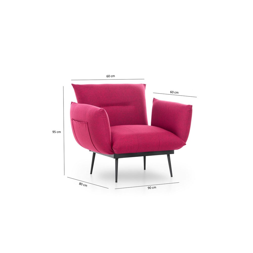 Fotelja Jax Solo - Tamnocrvena GR105 Wing Chair slika 7