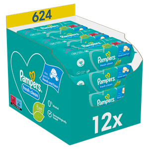 Pampers vlažne maramice Fresh clean 12 x 52 komada