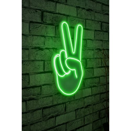 Wallity Ukrasna plastična LED rasvjeta, Victory Sign - Green slika 1