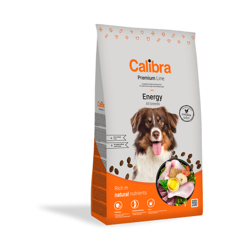 Calibra Dog Premium Line Energy, potpuna suha hrana za aktivne odrasle pse i lovačke pse,  12 kg slika 1