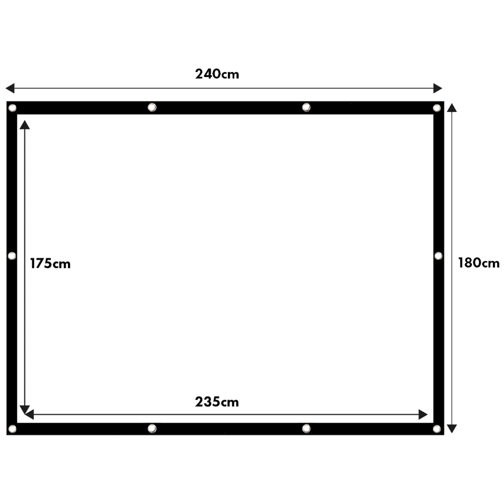Maclean Platno za projektor, zidno, 240 x 180 cm, 4:3 - MC-169 slika 3