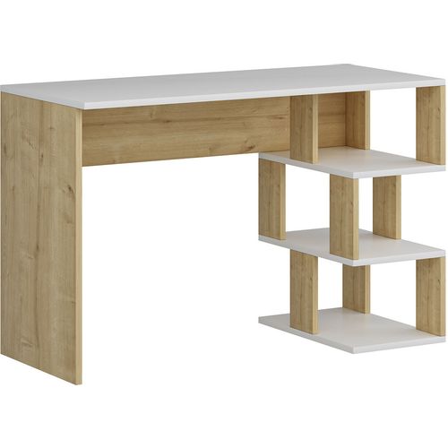 Woody Fashion Studijski stol, Dardanos - White, Sapphire Oak slika 4