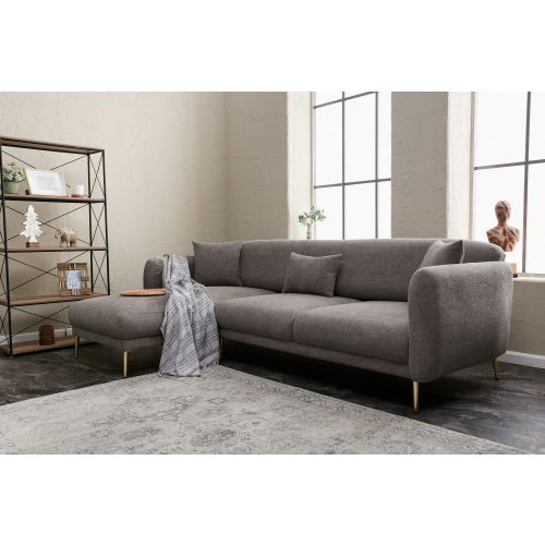 Atelier Del Sofa Kutna garnitura na razvlačenje, Sivo Zlato, Simena Left - Grey slika 2