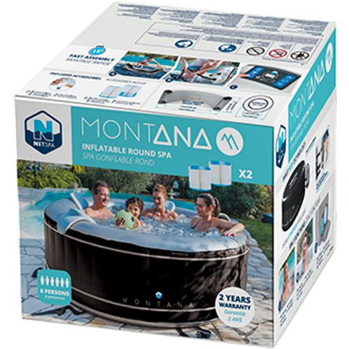 NetSpa Montana masažni bazen jacuzzi na napuhavanje za 6 osoba Ø204x70cm slika 2