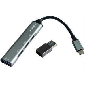 UHB-U3P4-05 ** Gembird HUB Type-C+A to 4*USB3.0 Aluminum ( 686)