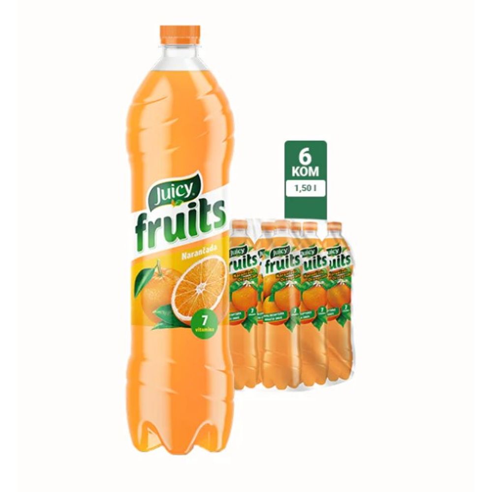 Juicy Fruits Narandžada 1,5l  6/1 XXL slika 1