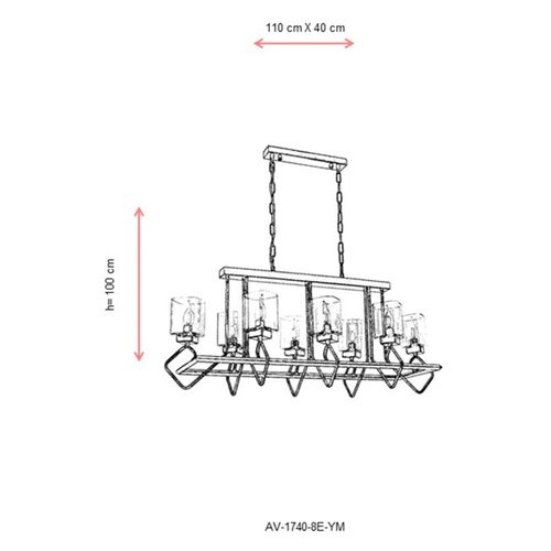 Luster Antiquation AV-1740-8E-YM slika 4
