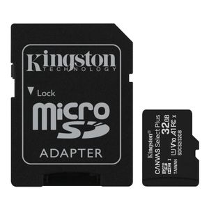 Kingston A1 MicroSDHC 32GB 100R class 10 SDCS2/32GB + adapter