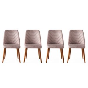 Dallas 555 V4  Walnut
Beige Chair Set (4 Pieces)