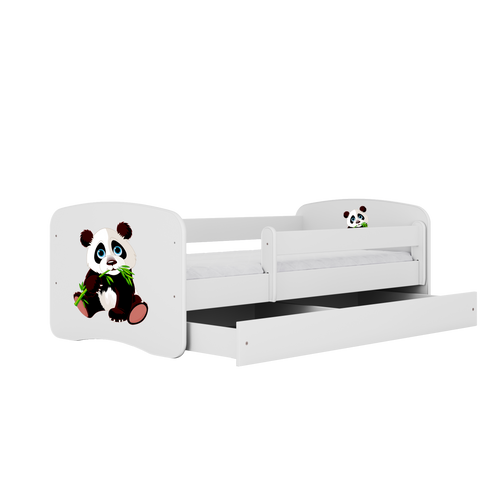 Drveni Dečiji Krevet Panda Sa Fiokom - Beli - 180x80 cm slika 2