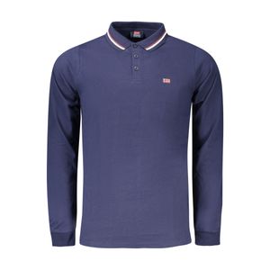 NORWAY 1963 MEN'S LONG SLEEVE POLO SHIRT BLUE