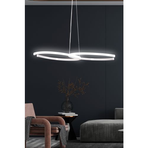 Carinae White-White Light White Chandelier slika 2