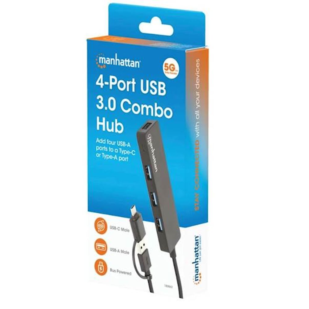 MANHATTAN Hub s 4 USB 3.0 Type-C/Type-A priključka slika 5