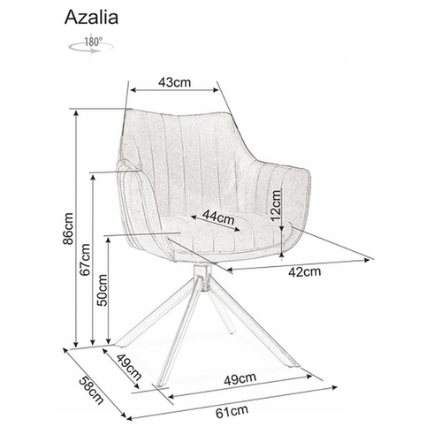 Stolica AZALIA - Umjetna koža  slika 2