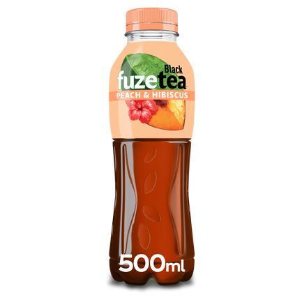 Fuzetea crni ledeni čaj s okusom breskve i hibiskusa 0,5l 12/boca