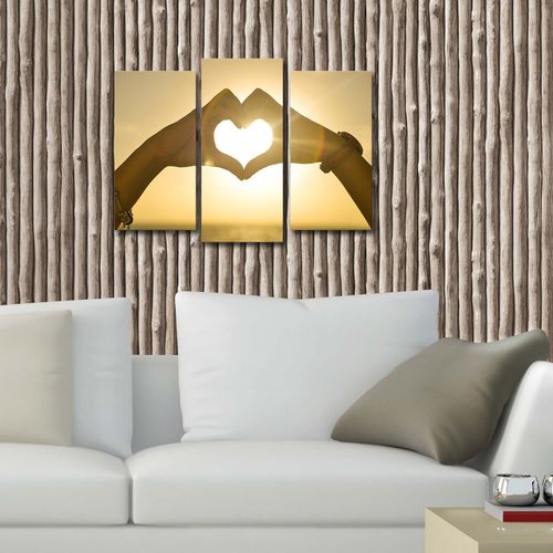 3PATİACT-9 Multicolor Decorative Led Lighted Canvas Painting (3 Pieces) slika 4