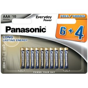 PANASONIC baterije LR03EPS/10BW-AAA 10 kom 6+4F Alkalne Every Day