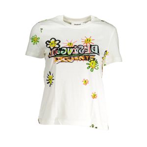 DESIGUAL WOMEN'S SHORT SLEEVE T-SHIRT WHITE